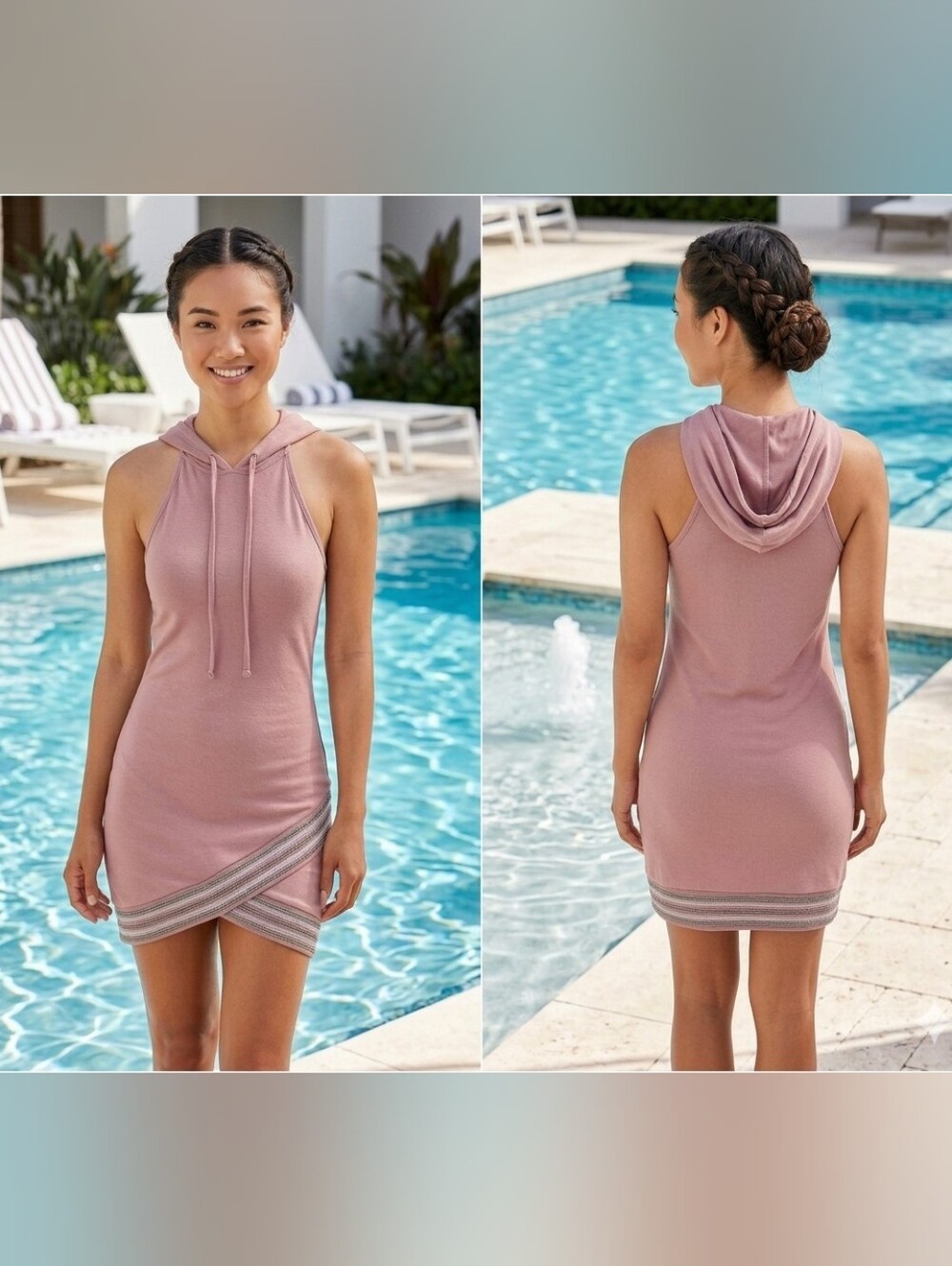 VENUS Hooded Detail Lounging Dress